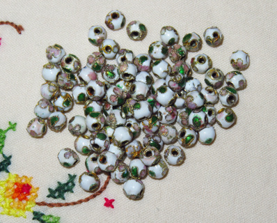 80 Cloisonne 4mm Beads