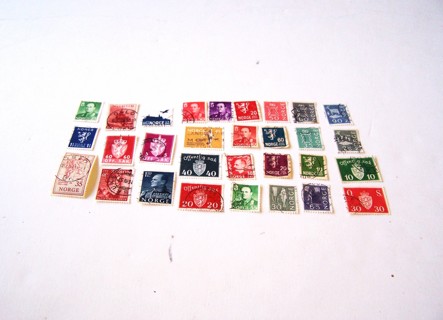 Norway Postage Stamps Used Set of 30
