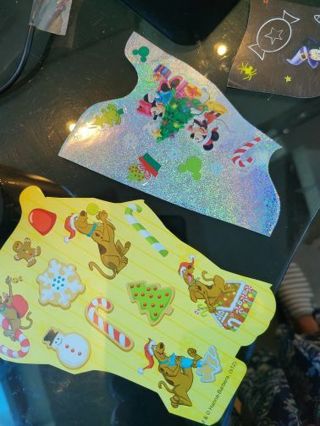 (61)- Summer/Halloween/Christmas Assortment Stickers- Disney/Scooby/Hello Kitty/Fox