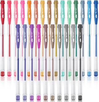 [NEW] Metallic Gel Pens, 25 Unique Colors, Coloring Books, Hobbies, Crafts, Scrapbook, Notes