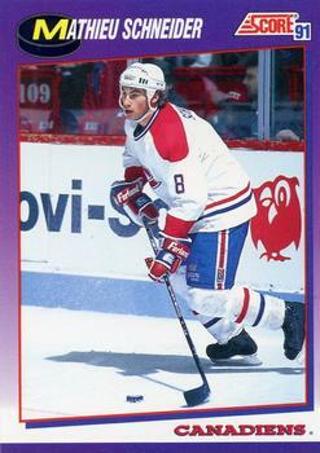 Tradingcard - NHL - 1991-92 Score American #105 - Mathieu Schneider - Montreal Canadiens