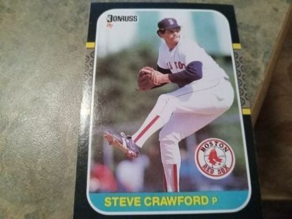 1987 DONRUSS STEVE CRAWFORD BOSTON RED SOX BASEBALL CARD# 399