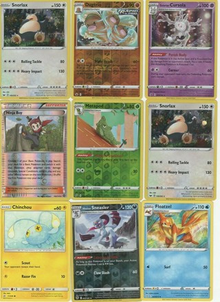 Fantastic Set of 9 Pokemon w/4 Reverse Holo and 3 Holo! Black Friday Special!