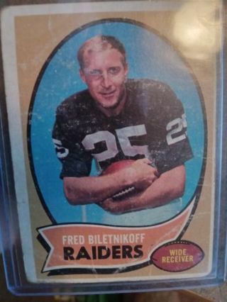 1970 T.C.G. FRED BILETNIKOFF OAKLAND RAIDERS FOOTBALL CARD# 85