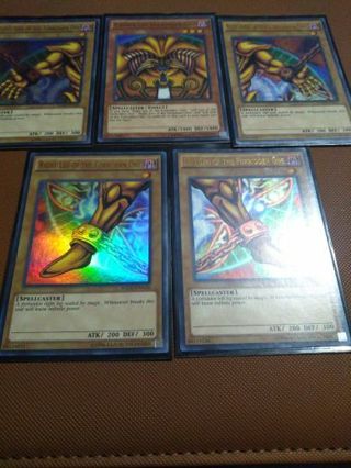 FOIL!! YUGIOH 5 piece exodia the forbidden one beautiful condition