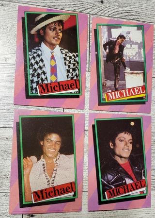 4 Michael Jackson 1984 Cards