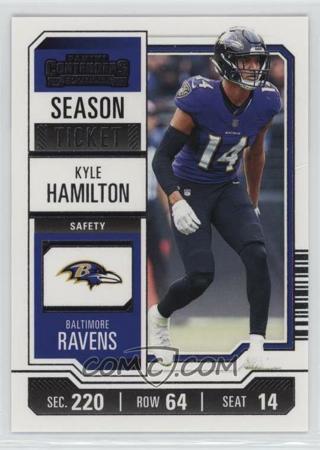 2023 Panini Contenders - [Base] - Retail #8 - Season Ticket - Kyle Hamilton