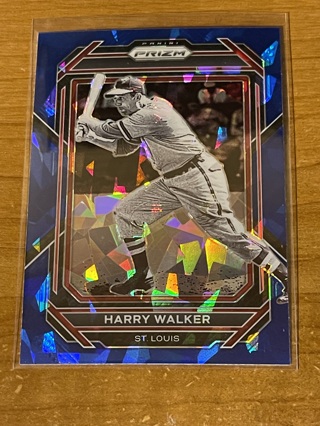 2023 Panini Prizm Baseball - BLUE Cracked Ice Variation - HARRY WALKER #188