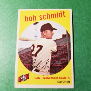 1959 - TOPPS BASEBALL CARD NO. 109 - BOB SCHMIDT - GIANTS