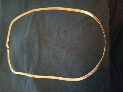 14KT Gold Plated Herringbone Necklace