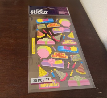 Sticko happy birthday stickers 