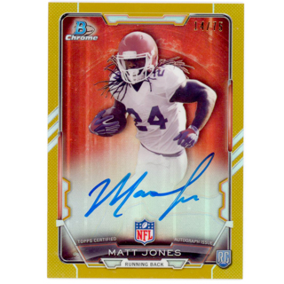 Matt Jones: 2015 Bowman Chrome Rookie Autographs Refractors Gold #RCRAMJ Matt Jones /75