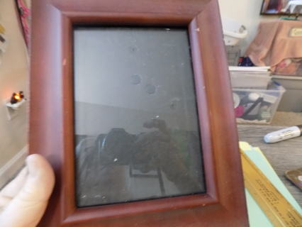 Dark brown wooden frame 9 1/2 x 7 1/2 