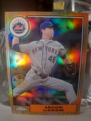 2022 Jacob DeGrom Topps Chrome Refractor NY Mets