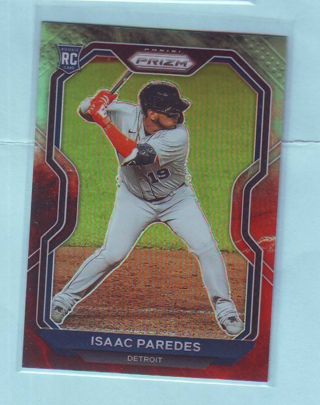 2021 Panini Prizm Isaac Paredes ROOKIE Baseball Card # 43 Tigers