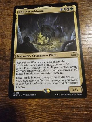 Magic the gathering mtg The Necroblooom rare card Modern Horizons 3