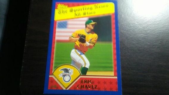 2002 TOPPS THE SPORTING NEWS ALL STARS ERIC CHAVEZ OAKLAND ATHLETICS BASEBALL CARD# 359