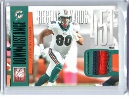 2012 Panini Anthony Fasano Jersey 12/49 Dolphins