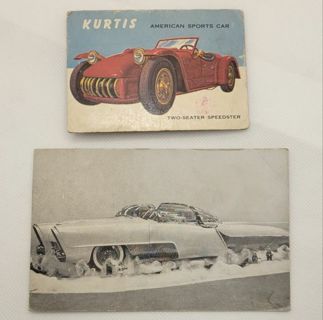 Vintage 1960s Curtiss Speedster Golden Sahara Car Magazine Trading Cards