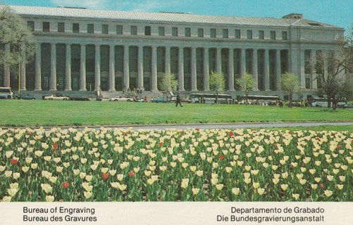 Vintage Unused Postcard: ginz: Washington DC, Bureau of Engraving