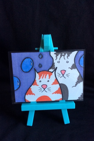 Reeses & Max original drawing aceo