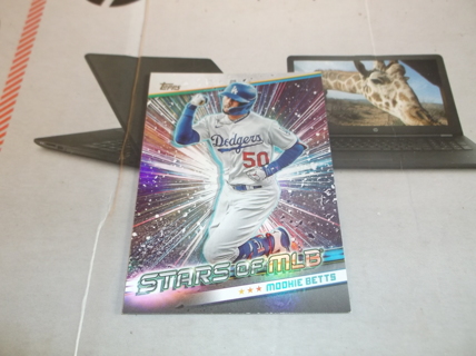 2024 Topps Series 1 Stars of MLB   Mookie Betts   insert card  #  smlb - 9 Los Angeles Dodgers 