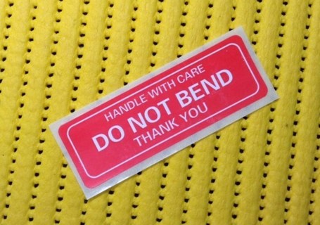 60 DO NOT BEND Stickers