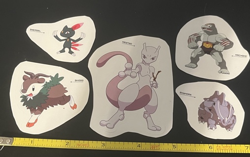 5 Pokemon Stickers (a)