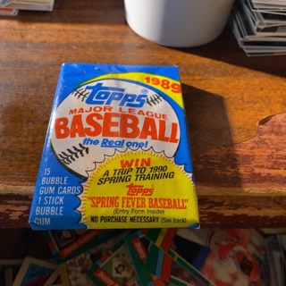 1989 topps unopened pack of baseball cards 