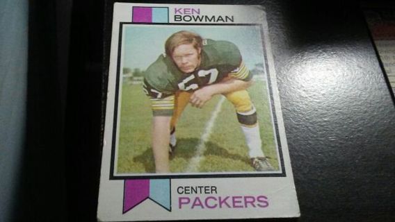 1973 KEN BOWMAN GREEN BAY PACKERS FOOTBALL CARD# 446