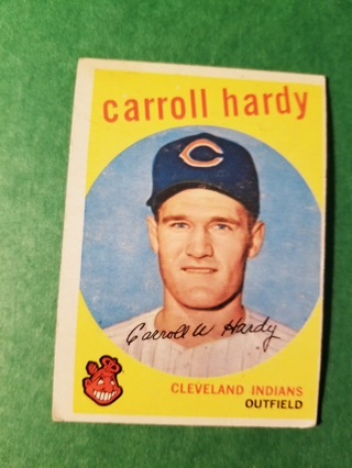 1959 - TOPPS EXMT - NRMT BASEBALL - CARD NO. 168 - CARROLL HARDY - INDIANS