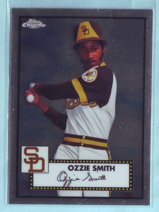 2021 Topps Chrome Platinum Anniversary Ozzie Smith Baseball card # 515 Padres