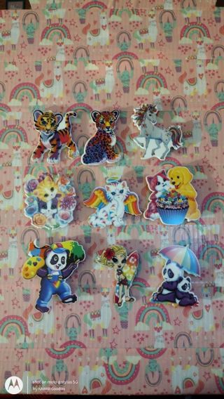 ❤❤❤️BRAND NEW ASSORTED 9 PIECE "LISA FRANK" MAGNET SET❤❤❤