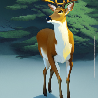 Listia Digital Collectible: A White Tail Buck at Edge of Forest