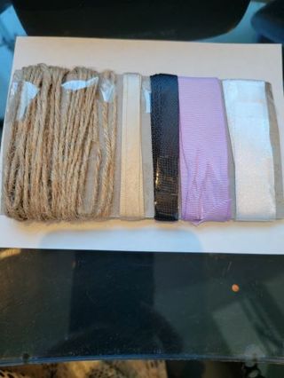 LOT OF ASST REMNANT RIBBON- #2- FOR SEWING OR OTHER CRAFTS