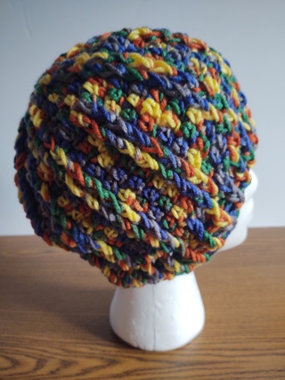 Hand Crocheted Ribbed Hat 