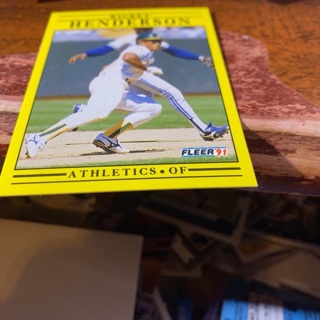 1991 fleer Rickey Henderson baseball card 