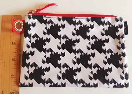  NEW OPI HOUNDS TOOTH COSMETIC ZIPPER POUCH