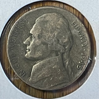 1945 S Jefferson War Nickel 35% Silver 