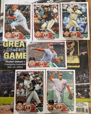 2023 Topps Holiday San Francisco Giants 6 card lot!!!