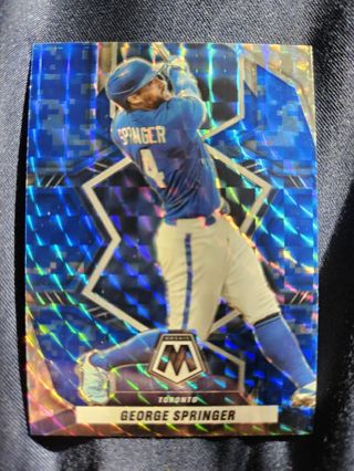 2022 Panini Mosaic Blue Camo Prizm George Springer