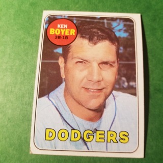 1969 - TOPPS EXMT - NRMT BASEBALL - CARD NO. 379 - KEN BOYER - DODGERS