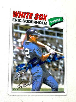 Autographed 1977 Topps #273 Eric Soderholm Chicago White Sox