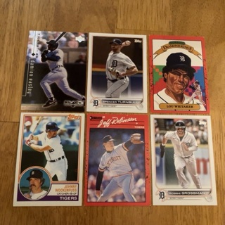 (7) Detroit Tigers Cards Lot