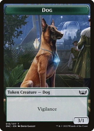 Dog (010) // Treasure (017) Foil Token Streets of New Capenna SNC MTG Magic