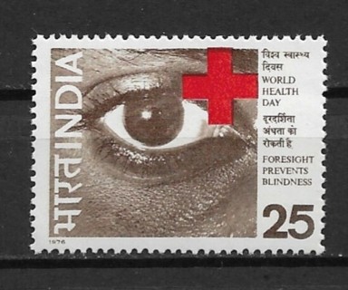 1976 India World health Day, Foresight Prevents Blindness MNH