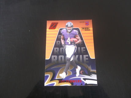 2023 Panini Zenith    Zay Flowers   Red Zone Parallel  rookie  card  #  200   Baltimore Ravens 