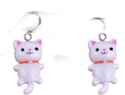 SP ENAMEL LITTLE KITTY EARRINGS STYLE 4 #2 (PLEASE READ DESCRIPTION