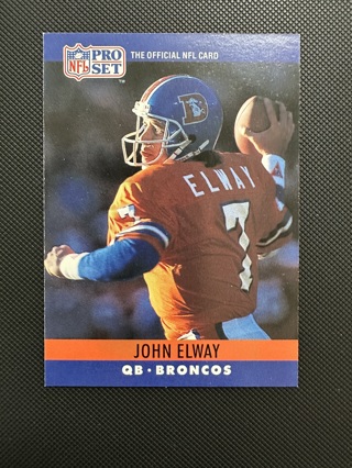 John Elway 1990 NFL Pro Set #88 Football Card