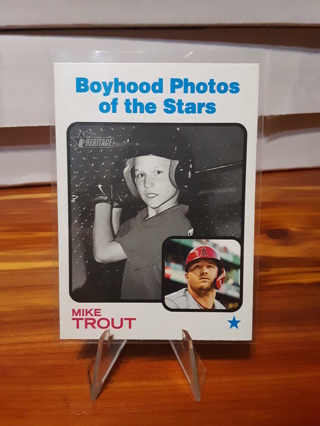Mike Trout 2022 Topps Heritage Boyhood Photos of the Stars #341